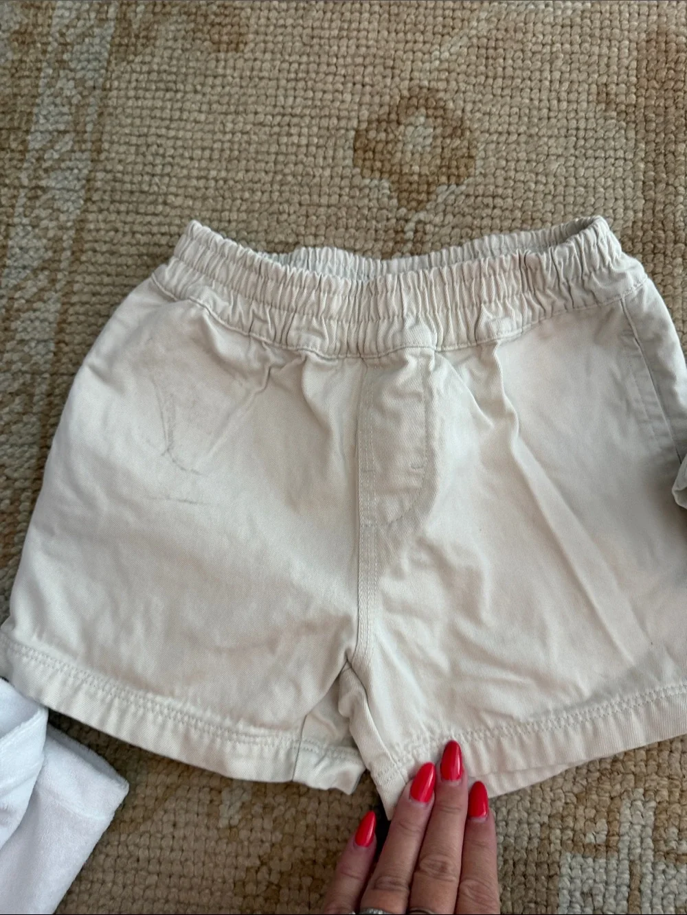 Kids Neutral Cream Elastic Waist Shorts - Pack Beaufort Bonnet size 6